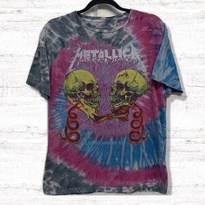 Vintage Metallica “Live 92” Women’s Graphic Tie Dye T Shirt Size Large